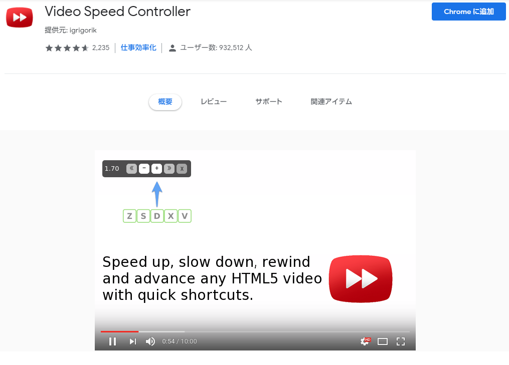 まだ動画そのまんまの速さで見てるの 時間もったいなくない Video Speed Controller使おうよ カネクレ 東大卒ニートの東大もと暮らし